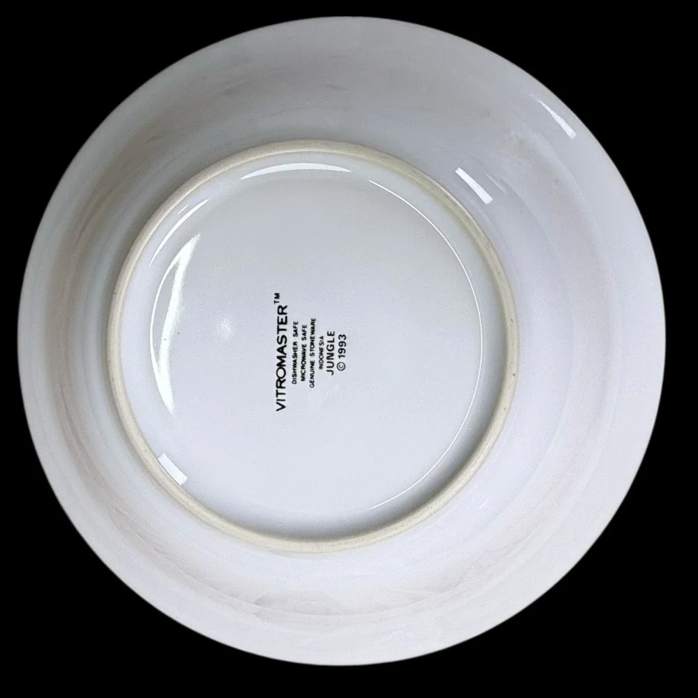 Vitromaster Jungle Animal Print Cereal Bowl 7.25